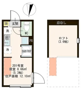 アルブル小岩【2階】の間取り