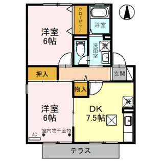 メゾン・パストラル A棟【1階】の間取り