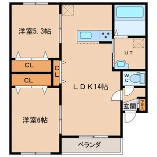 ageha【2階】の間取り