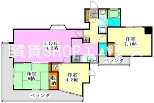 グリーンパーク船橋【4階】の間取り