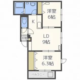 ルチェアN24【3階】の間取り