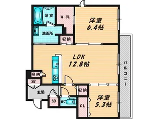 シャーメゾンTG Via Sole【2階】の間取り