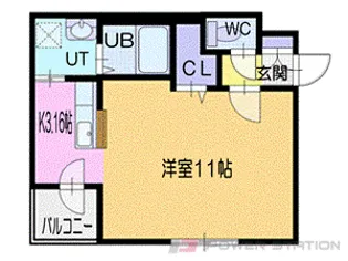 WestBlue(ウエストブルー)【3階】の間取り