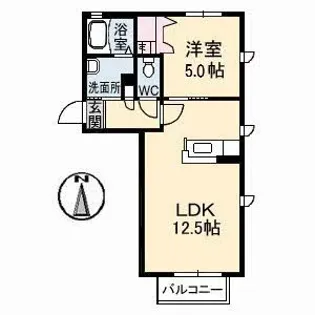 シャーメゾンセシリエール【1階】の間取り