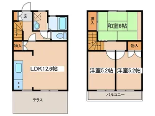 レクタウン玉川学園E号棟の間取り