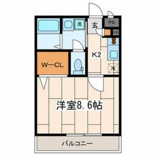 トレビナ淵野辺【3階】の間取り