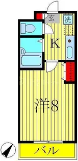 ピュアパレス江戸川台【1階】の間取り