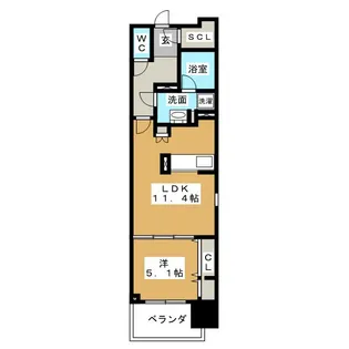 Ceres丸の内【8階】の間取り