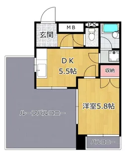 向ヶ丘マンション【4階】の間取り