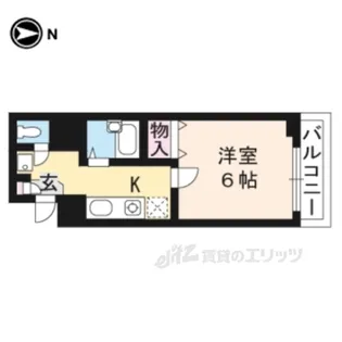 PrendreAmi下鴨【4階】の間取り