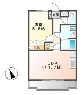 プランドール永瀬【1階】の間取り
