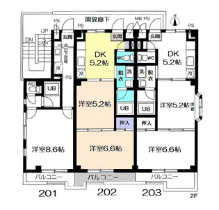 第三メゾン麗【2階】の間取り