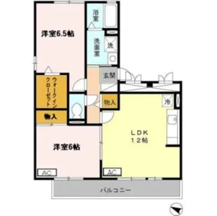 セジュール文里【3階】の間取り