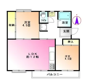 藤の台団地2-2-14【4階】の間取り