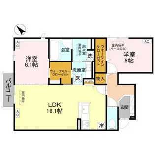 グランクレール【1階】の間取り
