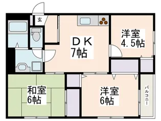 アベニュ-藤が丘【3階】の間取り