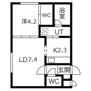ピノ・ノワール医大前【4階】の間取り