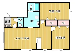 プランドールI【1階】の間取り