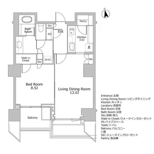フォレストゲート代官山レジデンス -Forestgate Daikan【5階】の間取り