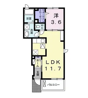 シャン ノール【1階】の間取り