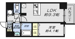 ソルテラスOSAKA塚本【7階】の間取り