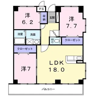 シオン秋山【3階】の間取り