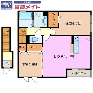 エムズ リリー【2階】の間取り