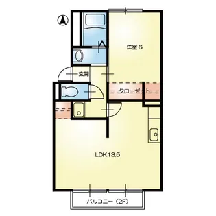 プレジール総社B【2階】の間取り