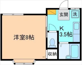 1Kの間取り画像