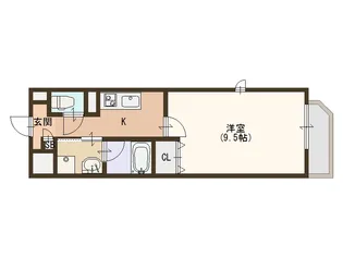 大阪府大阪市西成区花園北2【マンション】の間取り