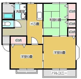 アンプランソレイユ【1階】の間取り