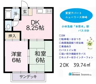 ニューリース神崎【1階】の間取り