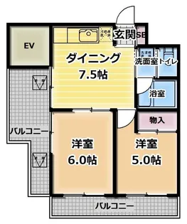 NAKAHARA【2階】の間取り