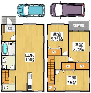 大阪府大阪狭山市茱萸木3【一戸建】の間取り