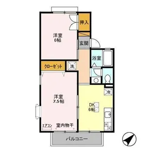 クレール有吉【1階】の間取り