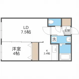 ベルコート宮の沢【4階】の間取り