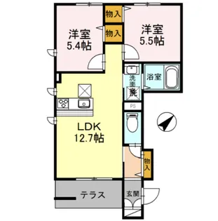 HEARTYS ENT I棟【2階】の間取り