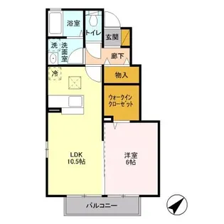 茨城県稲敷郡阿見町岡崎1【アパート】の間取り