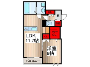 カントリーマム邦菊【3階】の間取り