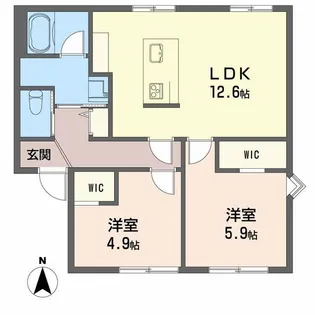 パークハイムトマリ B【1階】の間取り