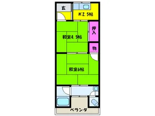 西出マンション【2階】の間取り