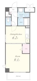 サウスイースト【3階】の間取り