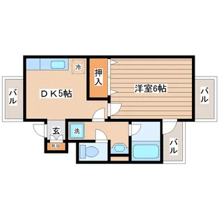 サンコートヒルズみずほ台I【1階】の間取り