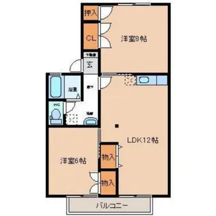 螢川館C【1階】の間取り