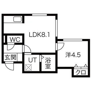 ヴィラ本通南【3階】の間取り