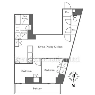 Brillia ist 池尻大橋【6階】の間取り