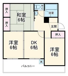 長鶴コーポ【2階】の間取り