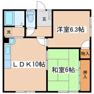 メゾンソレイユ(川端町)【1階】の間取り