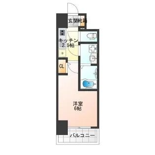 エスリード難波AGREA【2階】の間取り