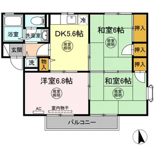 リベラ花渕 A【1階】の間取り